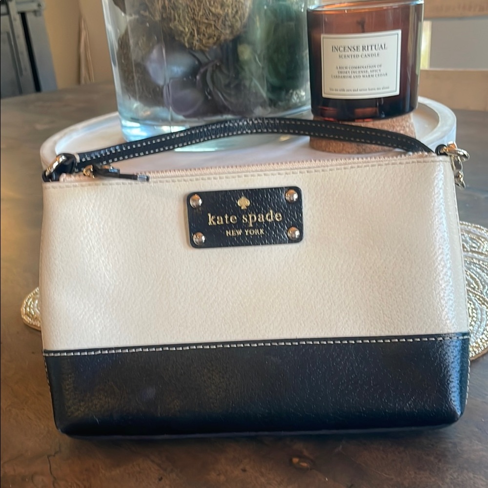 Kate Spade Black and White Cosmetic Bag